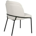 thumbnail image 4 of Meridian Furniture Jagger White Vegan Leather Dining Chair (Set of 2), 4 of 8