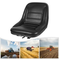 Peakora Universal Garden Tractor Seat, Suspension Seat for Tractor, High Back Forklift Seat, Filled with Polyethylene Foam, Large Seat(18.54*18.5 Inches) Black