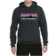 thumbnail image 2 of Wild Bobby Cheerleader Silhouette Girl Sports Unisex Graphic Hoodie Sweatshirt, Heather Black, 3X-Large, 2 of 5