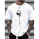 thumbnail image 1 of Playera Para Hombre de Cuello RedondoComfy Men's Music Print Short Sleeve Elastic Crew Neck T-Shirts, Casual Clothing Tee For Adult, Men, Women, Teen, Teenager, Adolescent, YouthFather's Day, Mother, 1 of 6