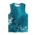 thumbnail image 4 of JTZGDY Cami Tank Tops for Women Loose Fit Casual Floral Printed Summer Sleeveless Workout Tunic Shirts Trendy Cozy Basic Tees Blue XXL, 4 of 4