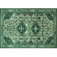thumbnail image 1 of Ahgly Company Indoor Rectangle Persian Turquoise Blue Traditional Area Rugs, 5' x 8', 1 of 4