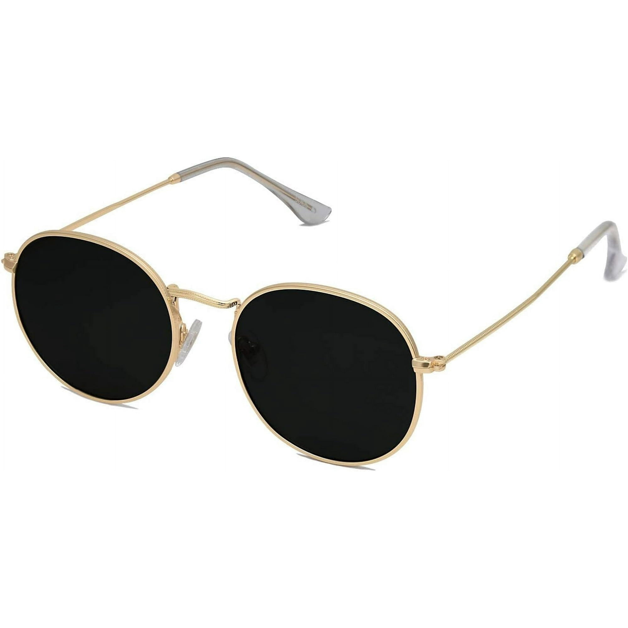 Retro Round Polarized Sunglasses with UV Protection Metal Frame Unisex Polarized Retro Round Sunglasses Steampunk Man/woman Gothic  main image 3