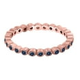 thumbnail image 3 of AoneJewelry 0.40 Carat Blue Diamond Eternity Band In 14K Rose Gold, 3 of 5