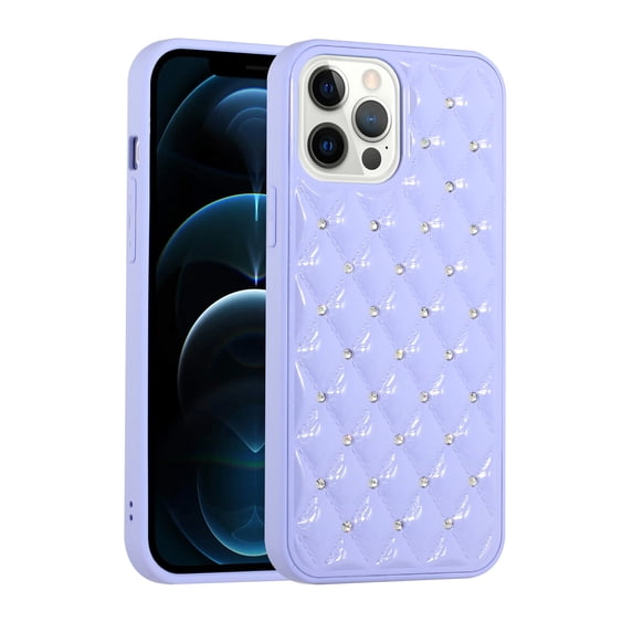 iPhone 12 Pro Max Phone Case, Slim Protective Diamond for iPhone 12 Pro Max Phone Case Purple