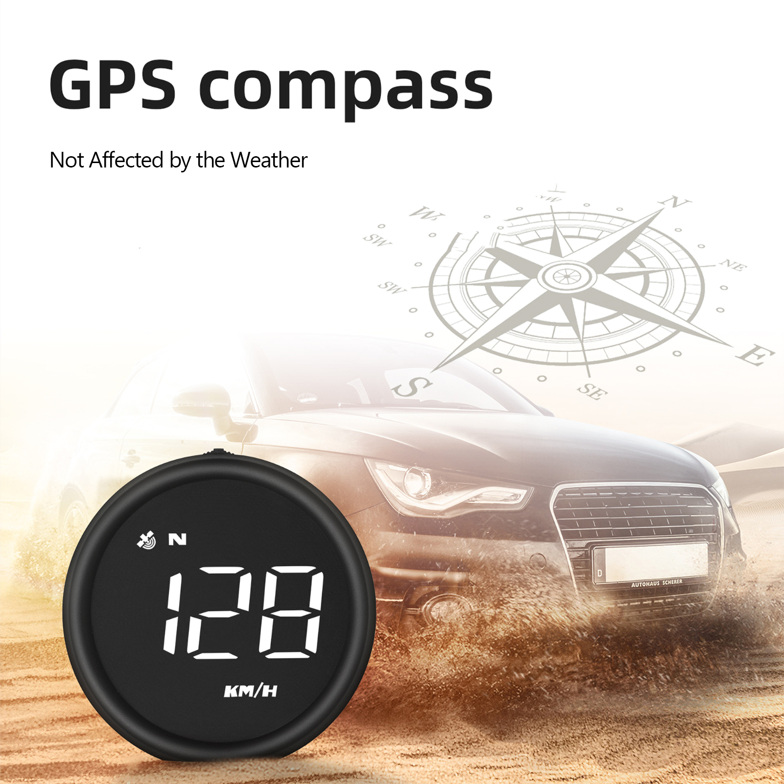 GoolRC Speedometer Speedometer Multifunctiona Reminder Car Speedometer  Electronic Mileage Measurement Speedometer Automatic Sensitivity Compass  Speedometer