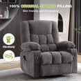 thumbnail image 5 of JONPONY Power Swivel Recliner Chair with Rocking Function for Adults, Oversized Rocker Recliner Single Sofa with Ergonomic, Side Pocket, Two Cup Holders for Living Room,Gray, 5 of 12