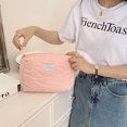thumbnail image 6 of Clearance! Lotpreco Coquette Sesthetic Makeup Bag,Large Travel Quilted Cosmetic Organizer,Cotton Makeup Pouch Travel Toiletry Case for Women Girls Kawaii Stuff, 6 of 6