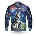 thumbnail image 2 of Happy New Year Alaskan Malamute Family Cheer Winter Midnight Firework All Over Print 3D Baseball Jacket Alaska Mal Dog Lovers Gifts Bomber Jacket Softball - 02025, 2 of 6