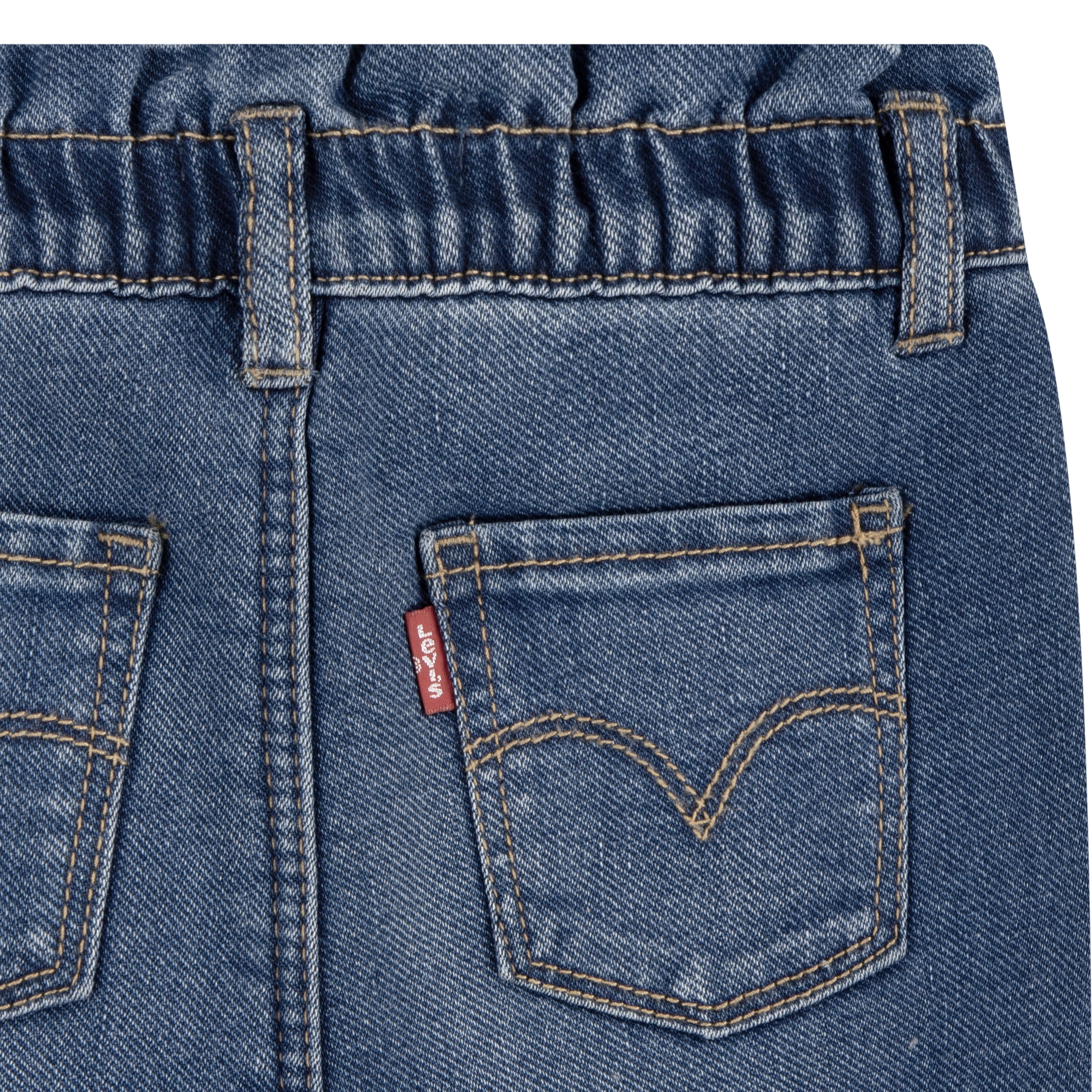 Levi's Girls Toddler Fleece Bonded Paperbag Jean, Sizes 2T-4T