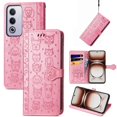 thumbnail image 3 of Funda Cartera FOXDOCK para OPPO A3 Pro , Flip PU con Relieve de Gatos y Perros, Tarjetero y Soporte, 3 of 6