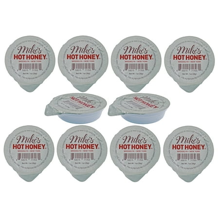 Mike's Hot Honey, America's #1 Brand of Hot Honey, Spicy Honey, All Natural 100% Pure Honey Infused with Chili Peppers, Gluten-Free, Paleo-Friendly (1 oz Cup, 10 Pack)