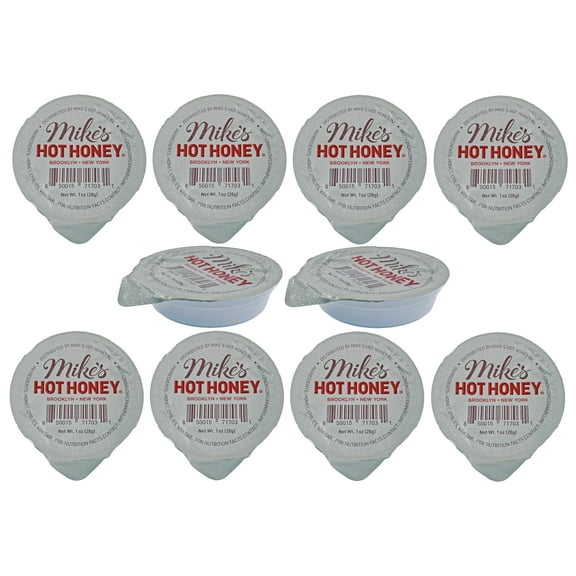 Mike's Hot Honey, America's #1 Brand of Hot Honey, Spicy Honey, All Natural 100% Pure Honey Infused with Chili Peppers, Gluten-Free, Paleo-Friendly (1 oz Cup, 10 Pack)