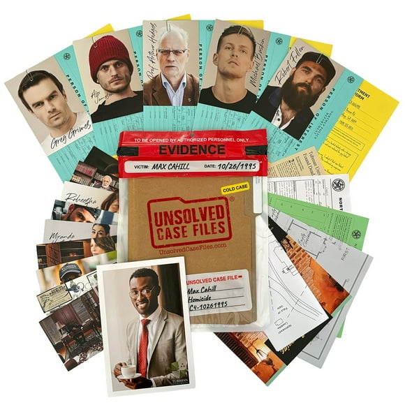 Unsolved Case Files Cold Case Mystery Game – Investigative Detective Board Game for Adults & Teens, Crime Solving Party Game for Family And Friends