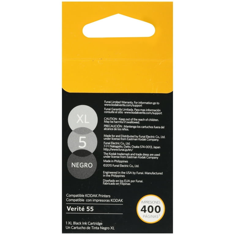 Kodak Verite 5 XL Black Ink Cartridge for Printers, Fast
