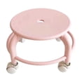 thumbnail image 2 of YYV Swivel-Wheel Low Stool with Casters Mobile Plastic Shoe Bench Rolling Stool for Home Living Room Entryway Garage Smooth Rotating Seat Practical Compact Design, 2 of 6