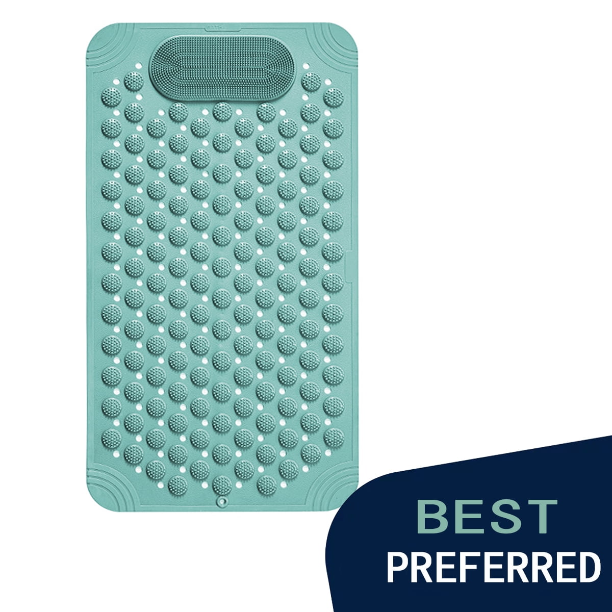 MEKBOK Bath and Shower Mat, Massage Foot pad, Foot wash pad, Machine Washable Bathroom Bath Mat (Light Green)