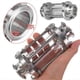 thumbnail image 2 of Mirilla de Caudal de Triple Abrazadera de 1,5 Pulgadas, Compatible con Tubos de 38 mm de Diámetro Exterior, de Acero Inoxidable 304, Recta., 2 of 5