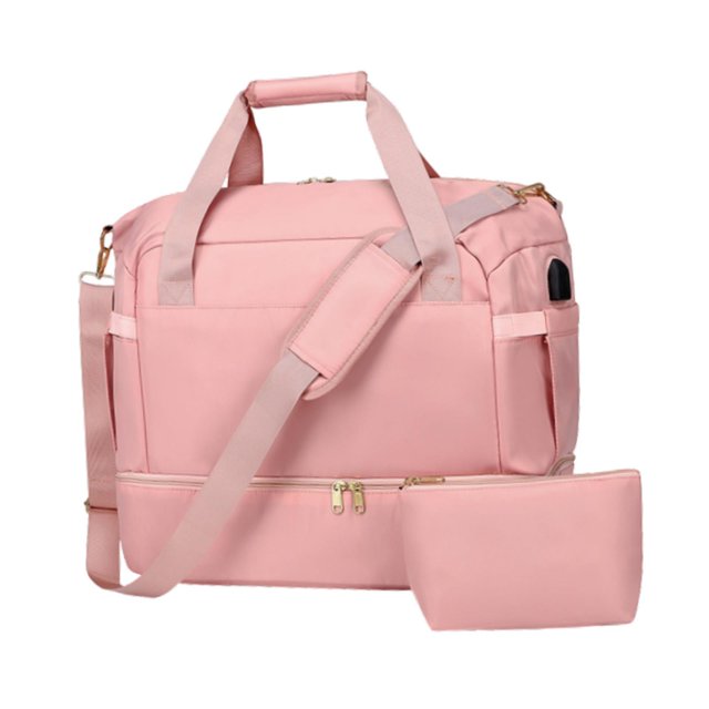 Bolsa deportiva Zulema para gimnasio y viaje Rosa 47 cm x 22 cm x 36 cm