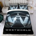 thumbnail image 4 of Westworld Conjunto de sábanas temático, trío de piezas, cómodo y amigable con la piel, diseño único, regalo de decoración para el hogar para familiares, amigos y fans,135cm *200cm, 4 of 6