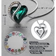 thumbnail image 3 of Leafael Necklaces for Women, Infinity Love Heart Pendant with Emerald Green Birthstone Crystal for May, Jewelry Gifts for Wife, Silver Plated 18 + 2 inch Chain, Graduation Birthday Gift for Wife Mom, 3 of 6
