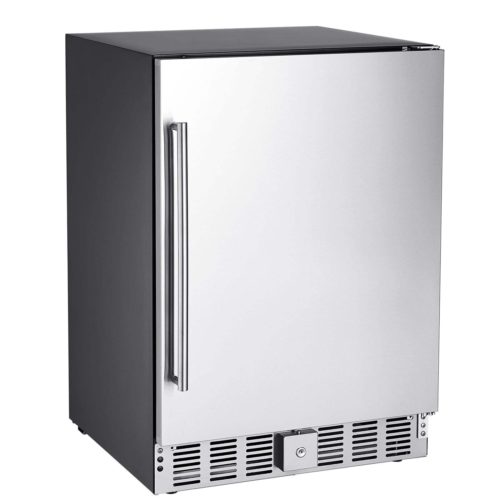 KFFKFF 24 Inch Under Counter Refrigerator, 180 Cans Beverage Refrigerator for Patio & Kitchen, Beverage Cooler for Home & Commercial Use