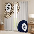 thumbnail image 2 of jejeloiu Billiard Game Gaming Curtains Pack of 2 (42x84 Each),Leopard Cheetah Pattern Curtains Blackout,Gray Black Brown Bedroom Curtains For Men Women,Breathable Home Decor, 2 of 6