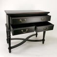 thumbnail image 2 of Wooden Sideboard with 3 Drawers and Turned Legs, Black- Saltoro Sherpi, 2 of 6