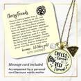 thumbnail image 2 of Pizza Cheesy Friends Necklace Gutsy Goodness Adult Female Bronze Metal Jewelry, 2 of 8