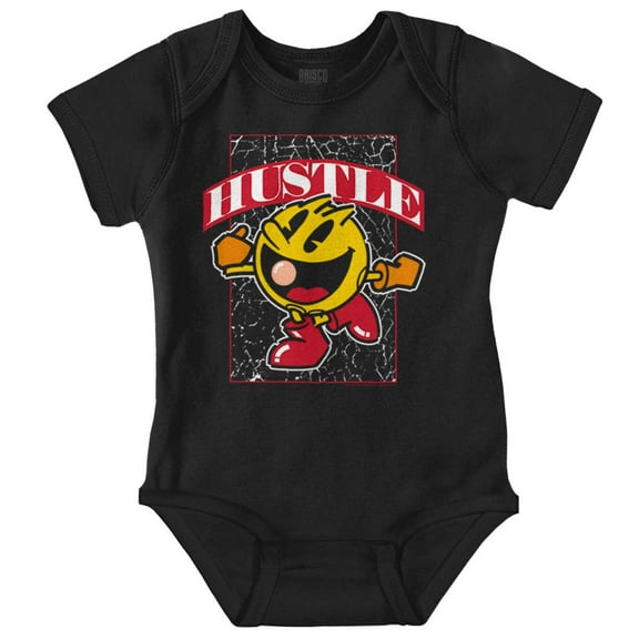 PACMAN Video Arcade Game Hustle Romper Boys or Girls Infant Baby Brisco Brands NB