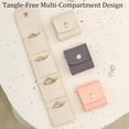 thumbnail image 2 of Mini Travel Jewelry Bag - Foldable & Portable Organizer with Buckle, Multi-Compartment for Earrings, Rings, Necklaces, 2 of 7