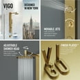 thumbnail image 3 of VIGO Gardenia 39 in. H x 4 in. W 2-Jet Shower Panel System with Round Head and Hand Shower Wand in Matte Brushed Gold, 3 of 14