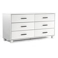 thumbnail image 6 of Grain Wood Furniture Loft 6-Drawer Dresser, Solid Wood with Brushed White Finish, 6 of 7