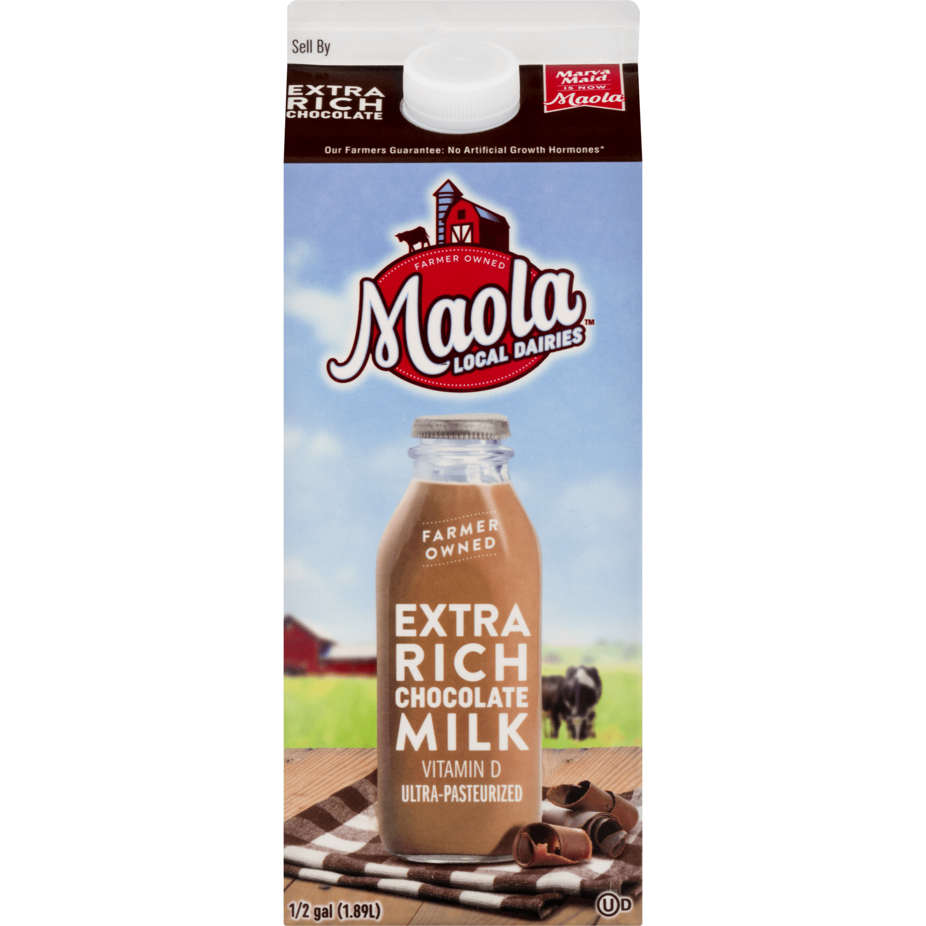 Maola Extra Rich Chocolate Milk, Half Gallon
