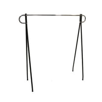 SSWBasics 60 x 60 inch Black & Chrome Single-Rail Garment Rack