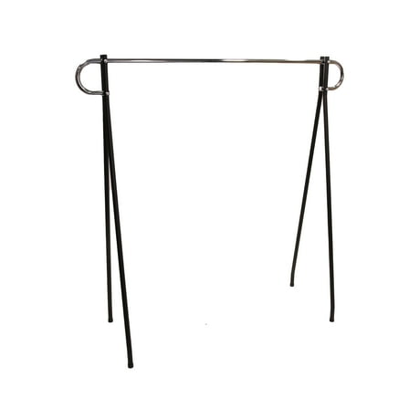 SSWBasics 60 x 60 inch Black & Chrome Single-Rail Garment Rack