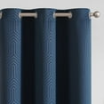 thumbnail image 1 of Curtainking Rideaux Longs Gaufrés Rideaux Thermiques Rideaux Occultants pour Chambre à Coucher, 2 Panneaux de Rideaux, Bleu, 40x96 Pouces, 1 of 6