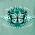 thumbnail image 3 of CafePress - Ovarian Cancer Butterfly T Shirt - Womens Comfort Colors® Shirt, 3 of 4