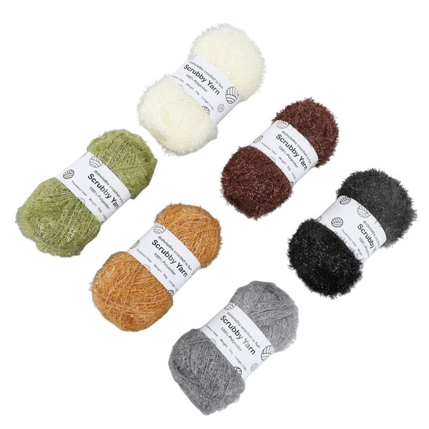 Hilo Scrubby, Paños De Cocina Con Purpurina Que No Se Deforman, 6 Rollos Para Tejer A Mano