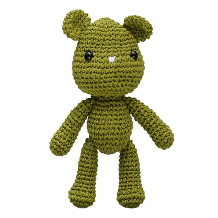 Knitted Teddy - Green Teddy bears Handmade Amigurumi Stuffed Toy Knit Crochet Doll VAC