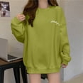 thumbnail image 2 of Sweatshirts for Women Trendy Fall Loose Fit Crew Neck Long Sleeve Lazy Sweater Women's Fashion Print Long Sleeved Hooded Sweatshirt Casual Blouse Pullover, 2 of 7