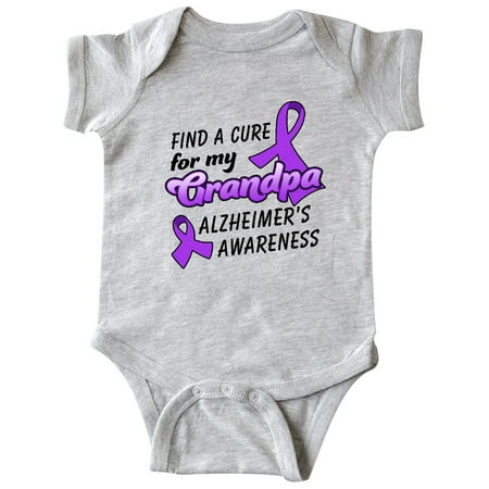 

Inktastic Alzheimer s Awareness Find a Cure for my Grandpa Gift Baby Boy or Baby Girl Bodysuit