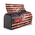 thumbnail image 4 of PHELIKA American Flag Painted Wood Wall Compass Rose Mountain Magnetic Mailbox Covers Standard Size 21"H x 18"W, 4 of 8