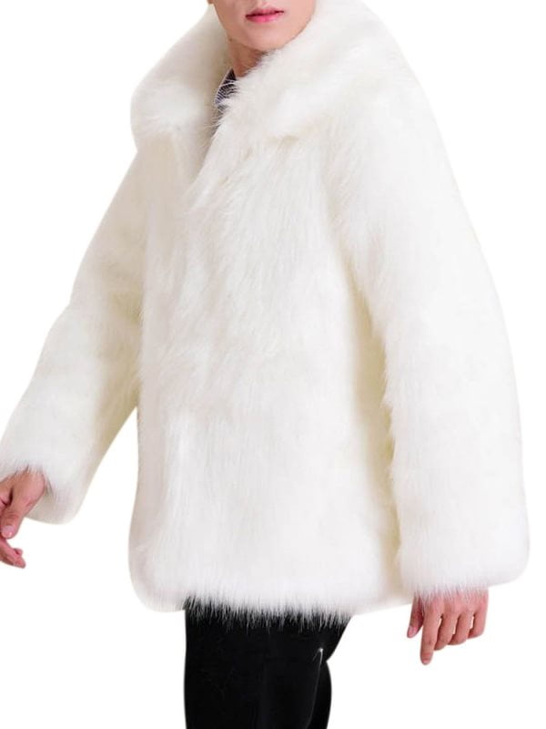 white fur jacket mens