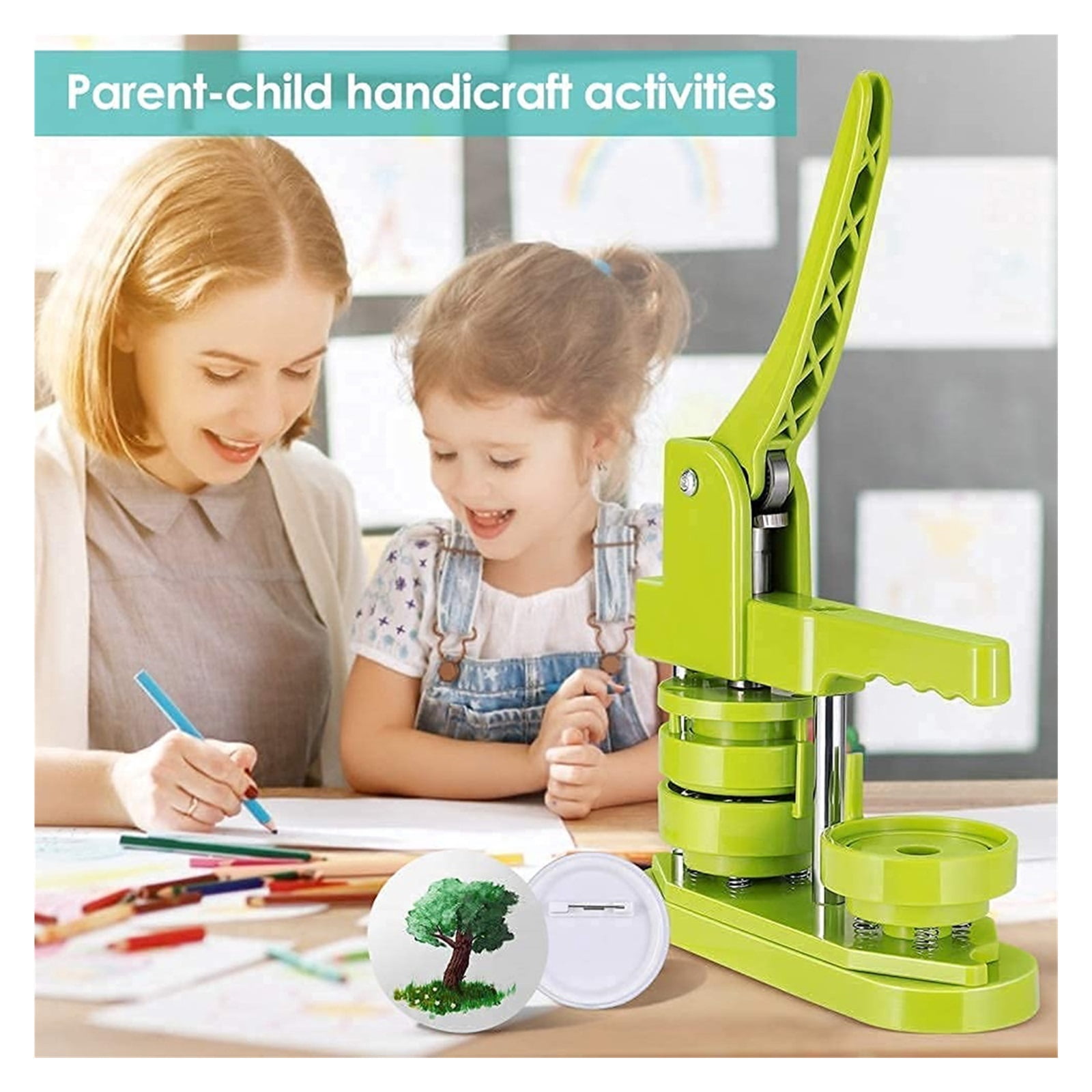 Button Badge Maker Mould Machine DIY Badge Pin Maker Machine 58mm Button Badge Maker ,Easy Pressing