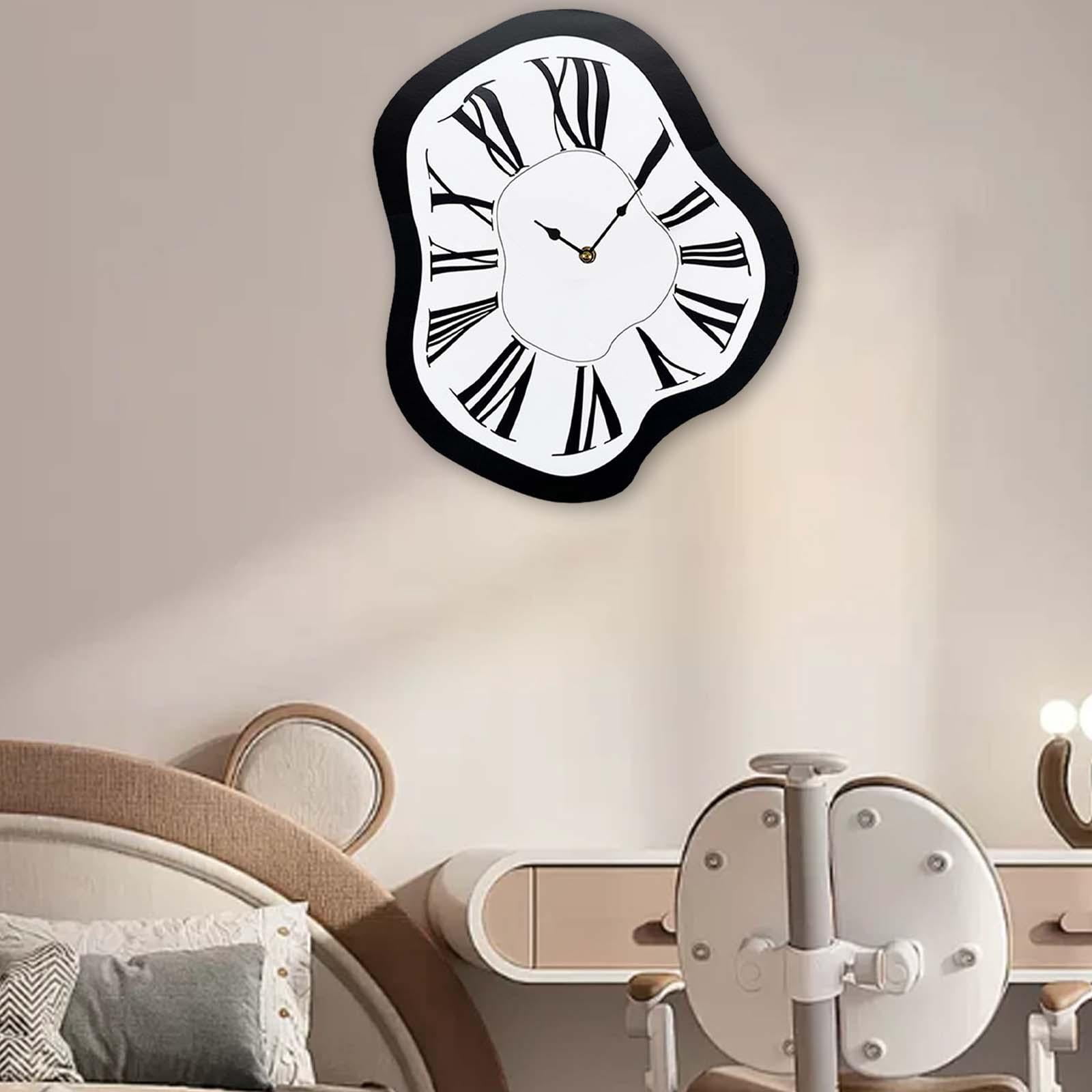 deevoka Creative Melting Clock Distorted Wall Clock Modern Interior Wall Clock Distorted