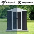 thumbnail image 4 of Outdoor Storage Shed 5X3 Feet Dark Grey Outdoor Storage Shed With Aluminum Alloy Frame With Base,Small Storage Shed, 4 of 6