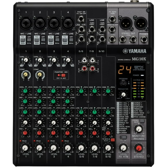 Mezcladora Pasiva Yamaha MG10XCV 10 Canales Micrófono combo