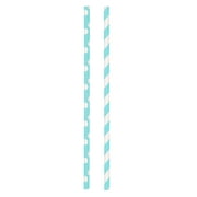 Way to Celebrate! Terrific Teal Polka Dot & Striped Paper Straws, 30ct