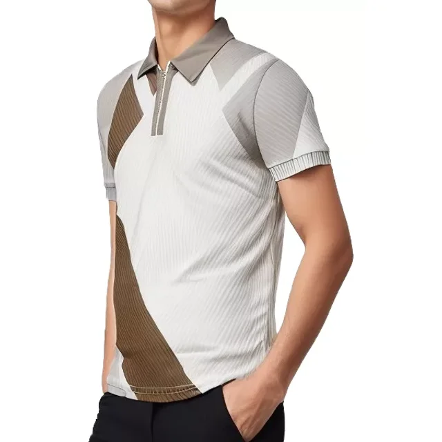 Playera Polo Cremallera Secado Rápido Cómodo Y Transpirable